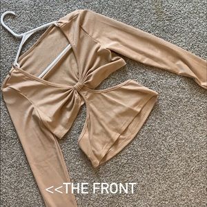 Cutout long sleeve top